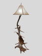 Rustic cabin mountain modern antler lamp