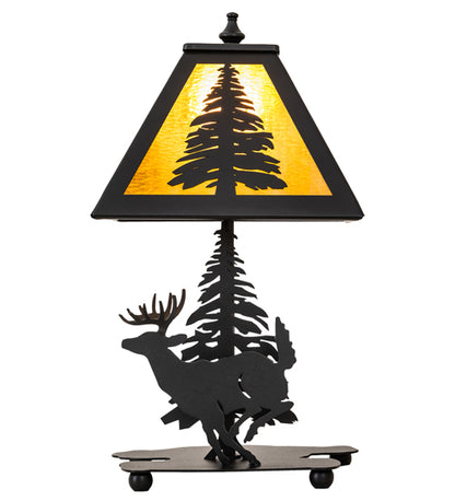 Rustic Cabin Lone Deer Accent Lamp