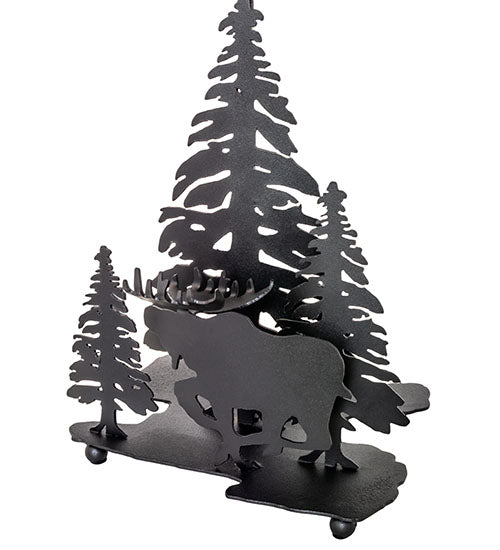 Rustic Mountain Lodge Lone Moose Accent Lamp