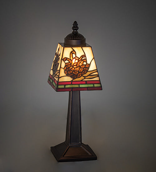 Rustic Cabin Pinecone Mission Mini Lamp