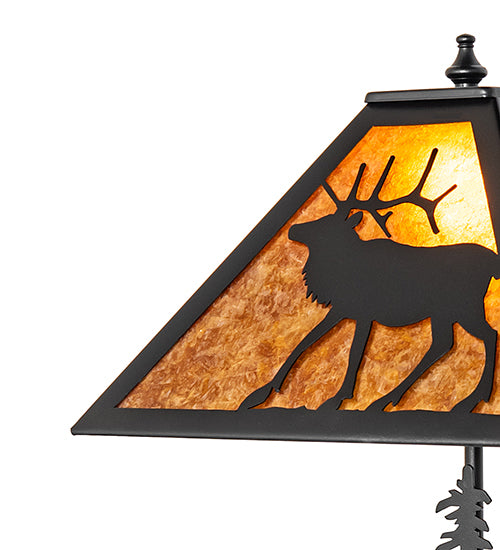 Rustic Lone Elk Accent Lamp