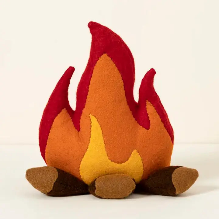 campfire pillow mountain wilderness decor