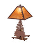 rustic bear mountain cabin lamp