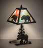 Rustic Mountain Cabin Lone Bear Accent Lamp