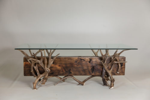 rustic antler coffee table mountain modern design