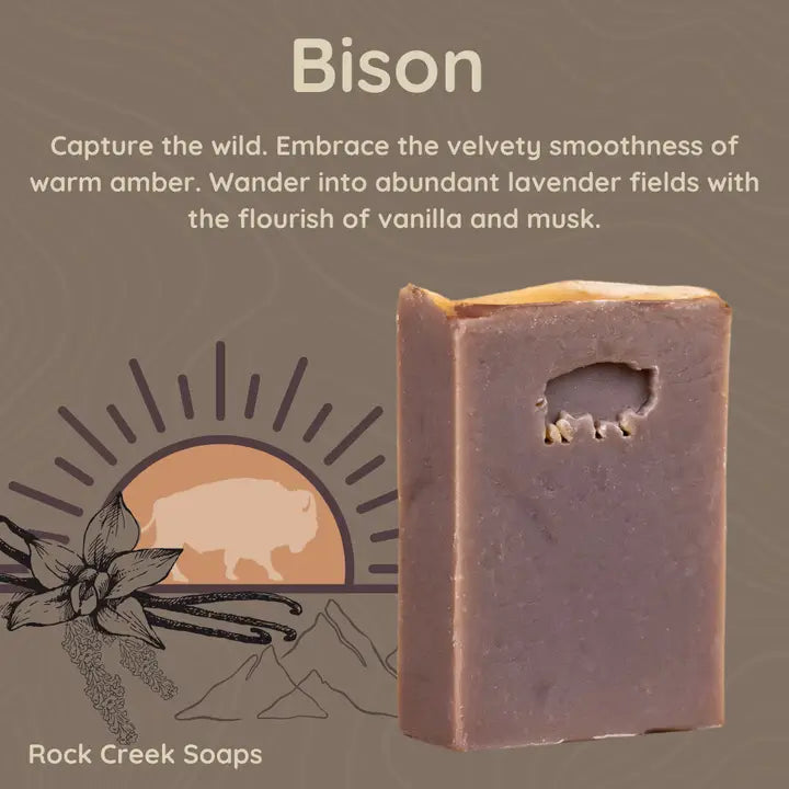 Bison Bar Soap | Amber Vanilla & Lavender