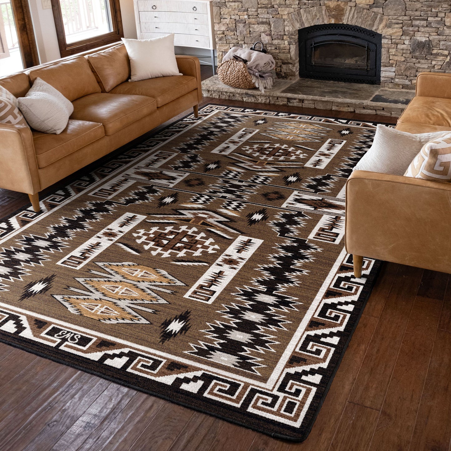 American Dakota Southwestern Mountain Modern rug