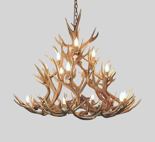 Bristlecone Series Mule Deer Antler Chandeliers