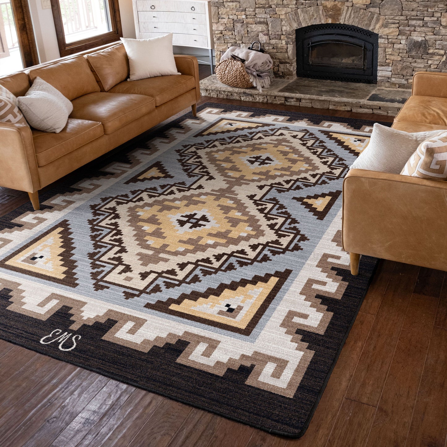 American Dakota Southwestern Mountain Modern rug