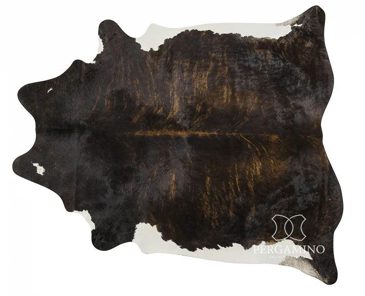 Genuine Brazilian Cowhide - Brindle White Belly