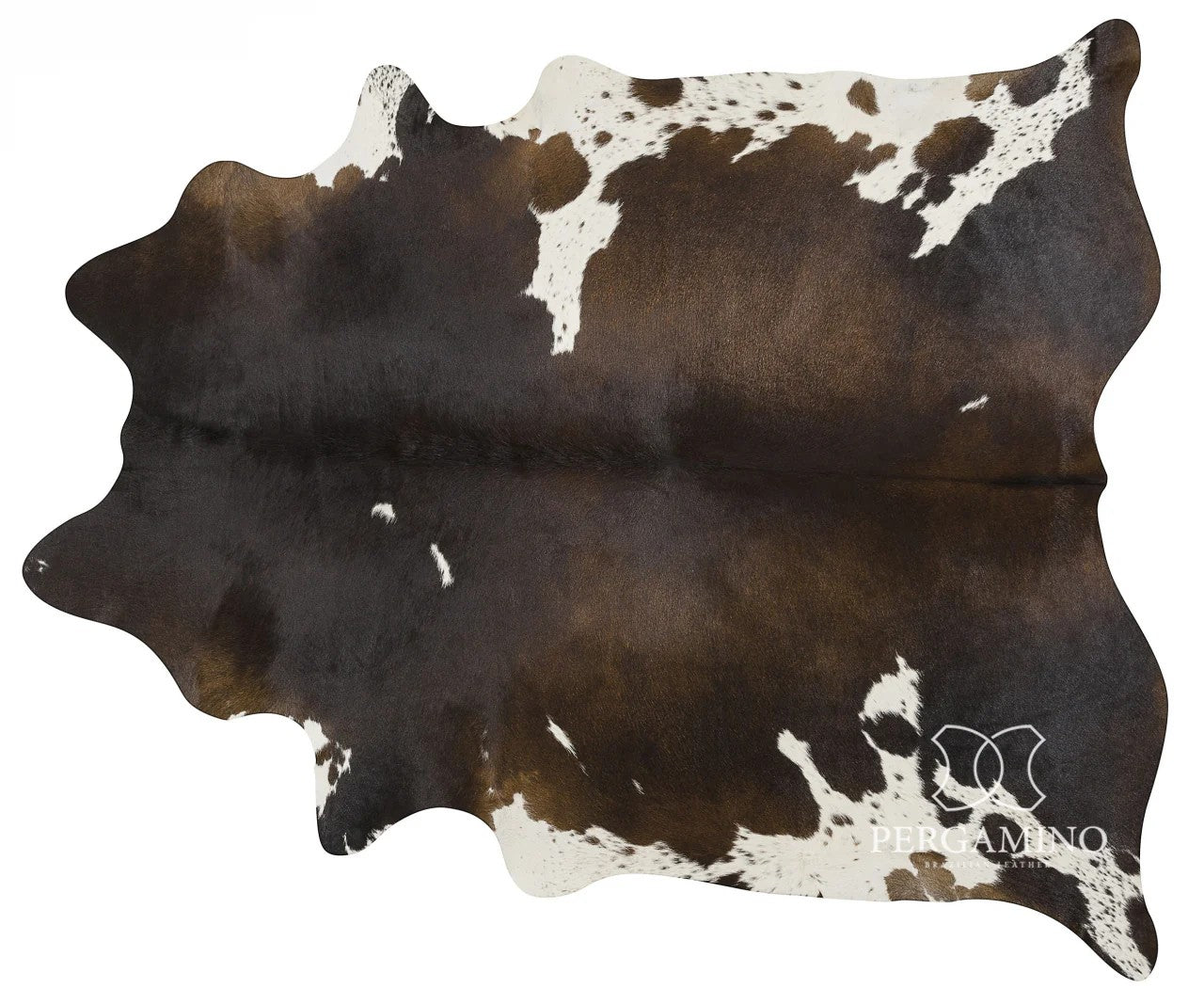 Genuine Brazilian Cowhide - Chocolate & White