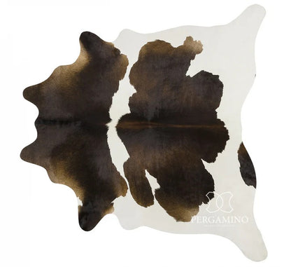 Genuine Brazilian Cowhide - Chocolate & White