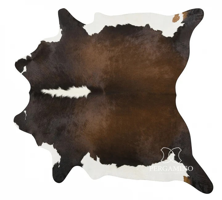 Genuine Brazilian Cowhide - Chocolate & White