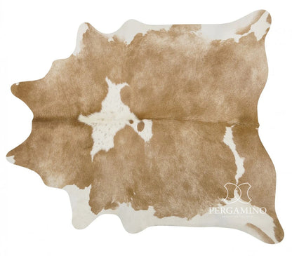 Genuine Brazilian Cowhide - Palomino & White