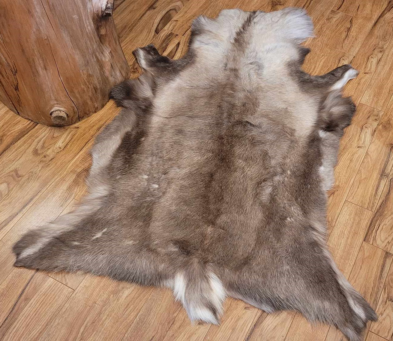 Natural Scandinavian Reindeer Hide for Hygge and mountain decor