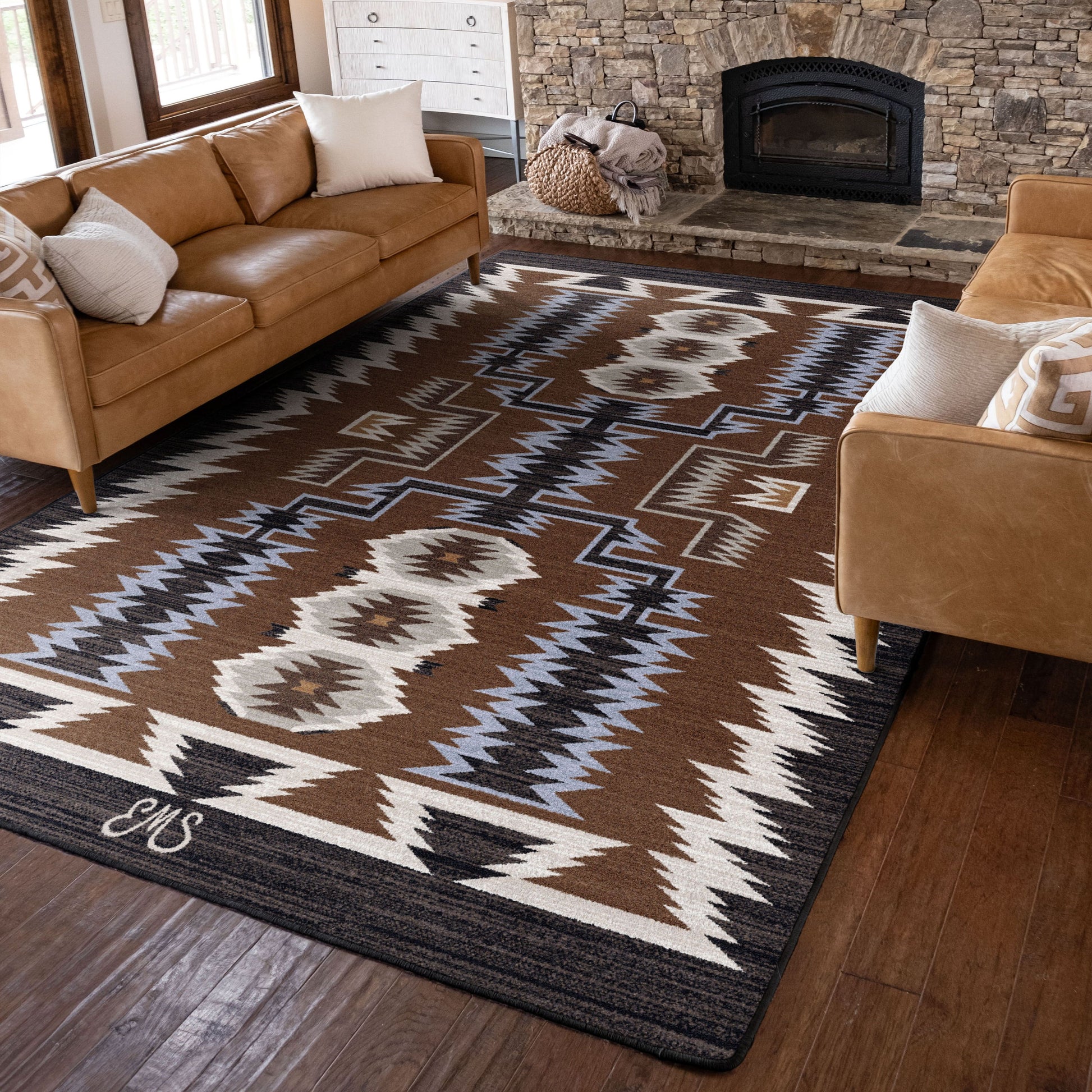 American Dakota Southwestern Mountain Modern rug