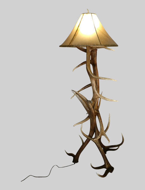 Rustic cabin mountain modern antler lamp