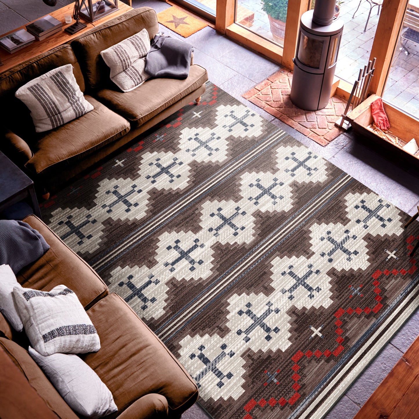 American Dakota Southwestern Mountain Modern rug