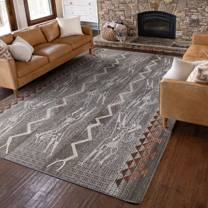 American Dakota Southwestern Mountain Modern Rug