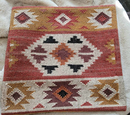 Wool Kilim Pillow Cover Geometric