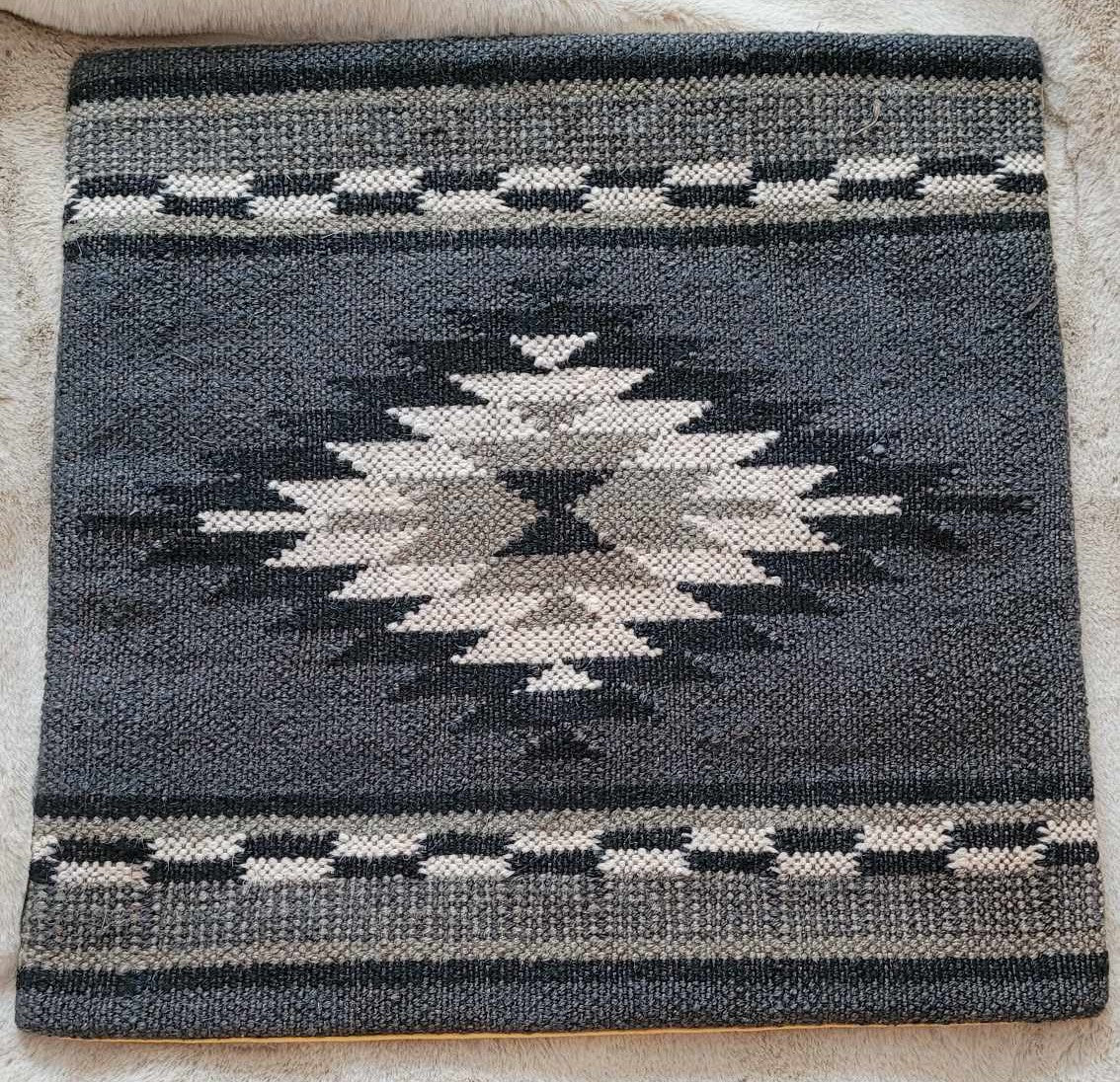 Wool Kilim Pillow Cover Geometric