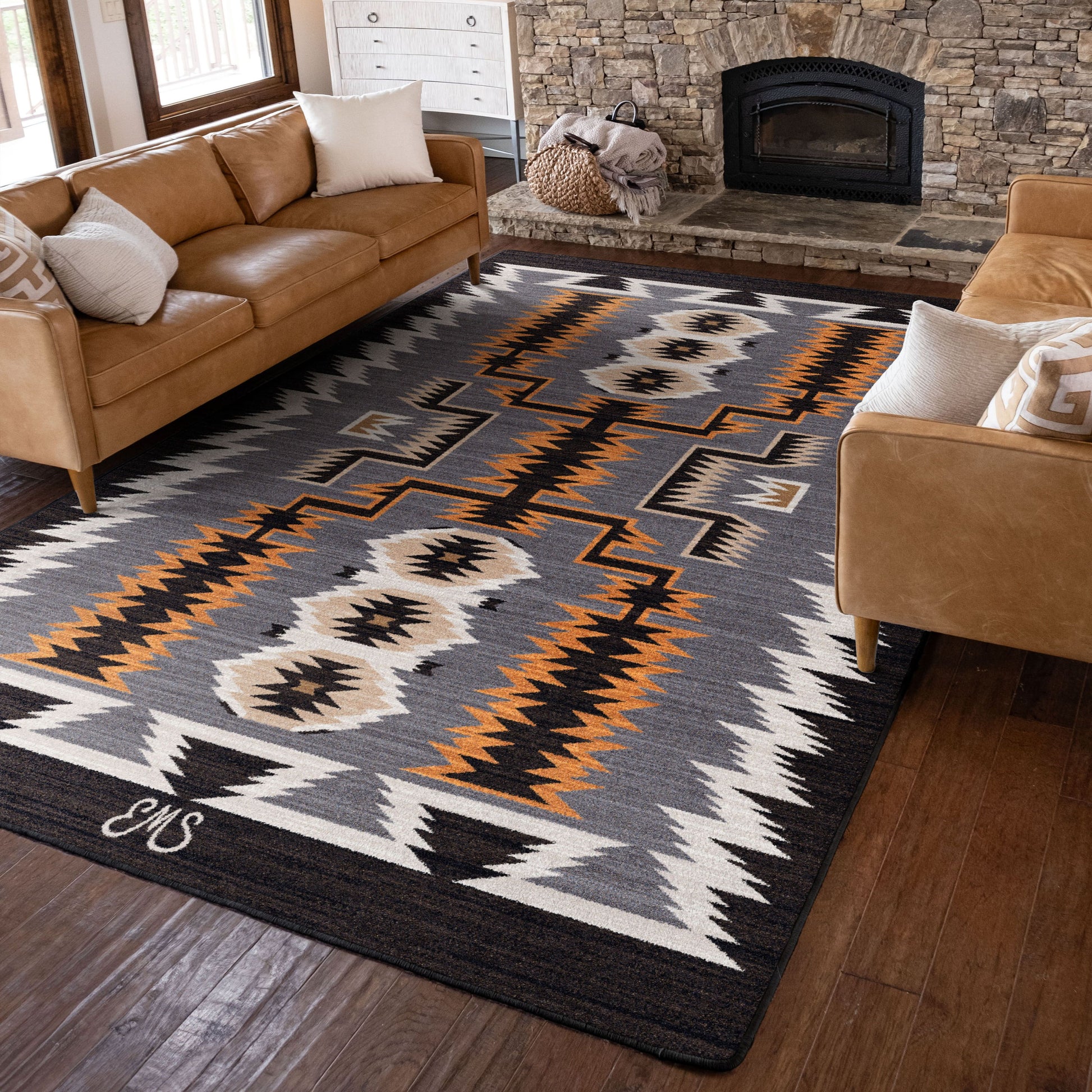 American Dakota Southwestern Mountain Modern rug