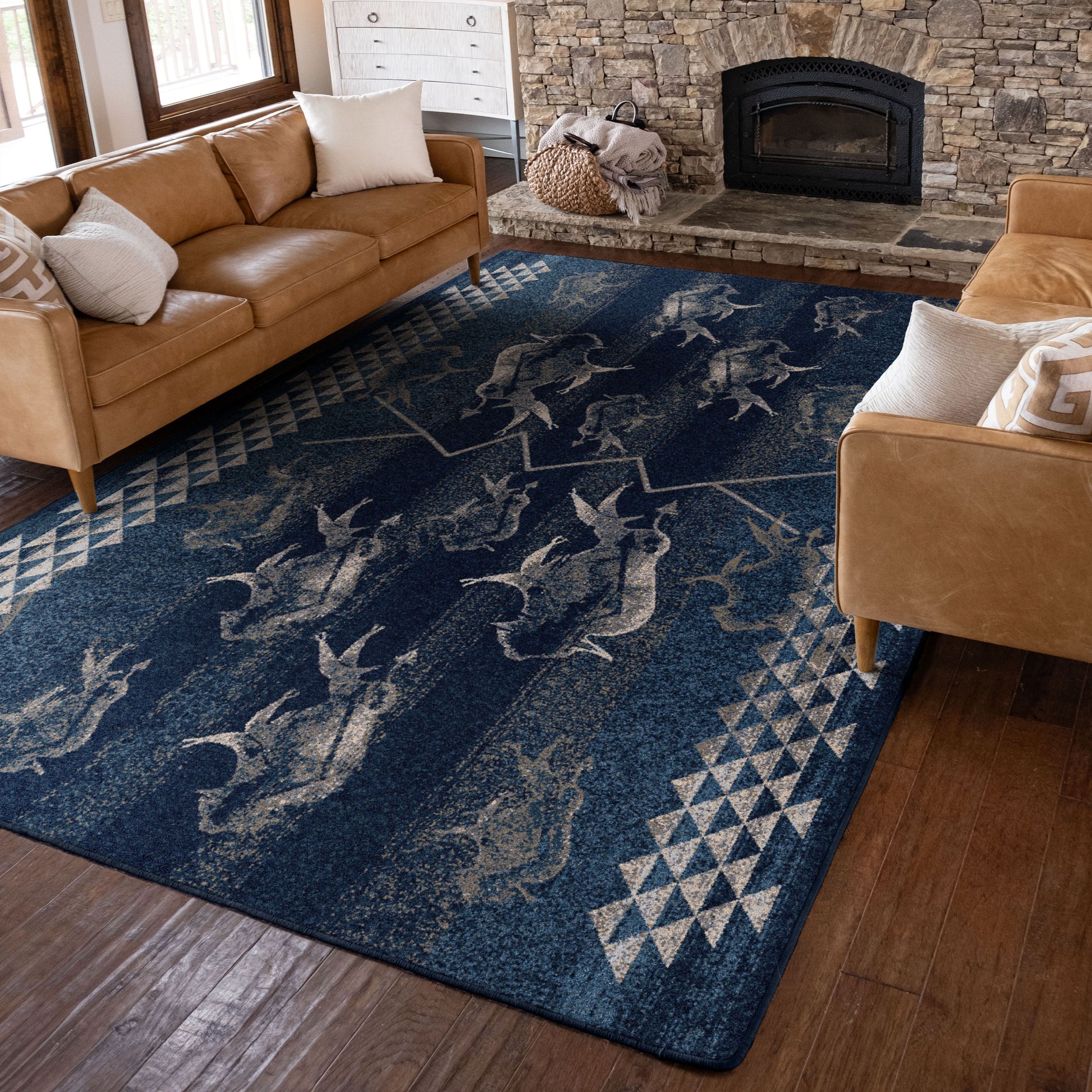 American Dakota Southwestern Mountain Modern rug